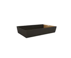 10 x Black Kraft Disposable Catering Grazing Boxes Trays With Lids