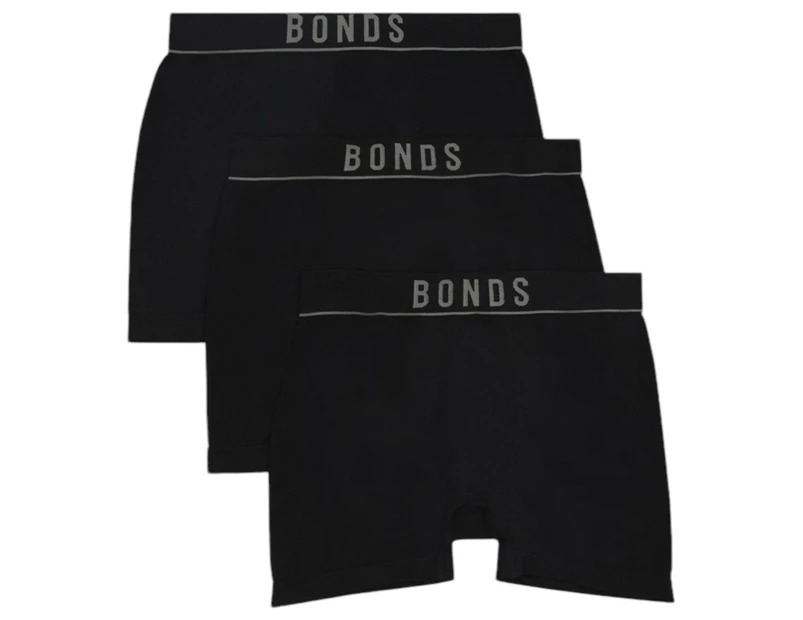 3 x Bonds Mens Originals Seamless Trunks Black Underwear