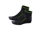 Men 2 x Unisex Puma Performance Training Quarter Crew Black Socks Cotton/Polyester