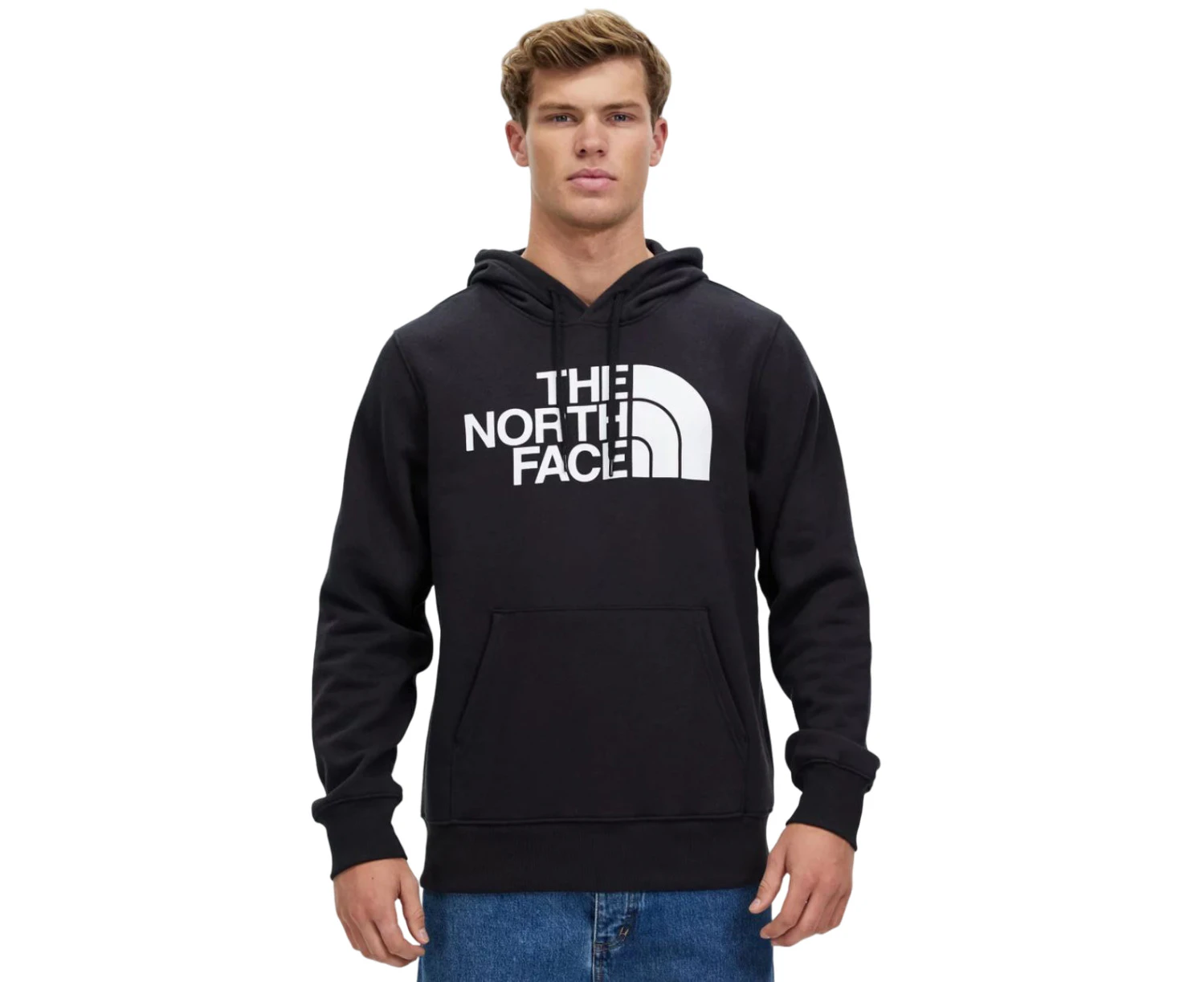 Mens The North Face Half Dome Pullover Black Cotton Hoodie Cotton/Polyester