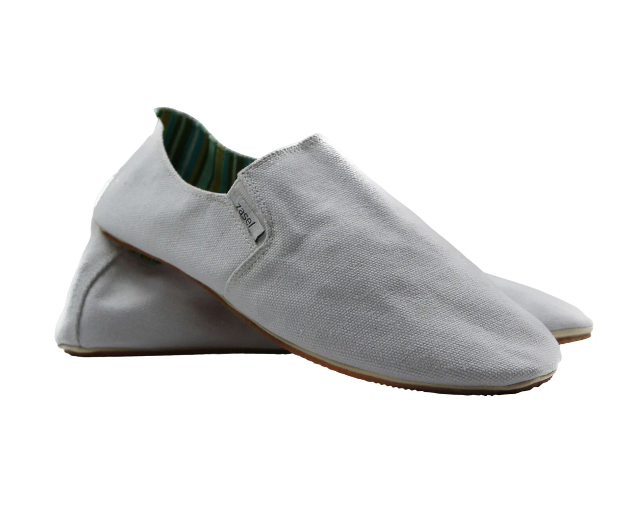 Zasel Mens Cotton Canvas Shoes - White Cotton