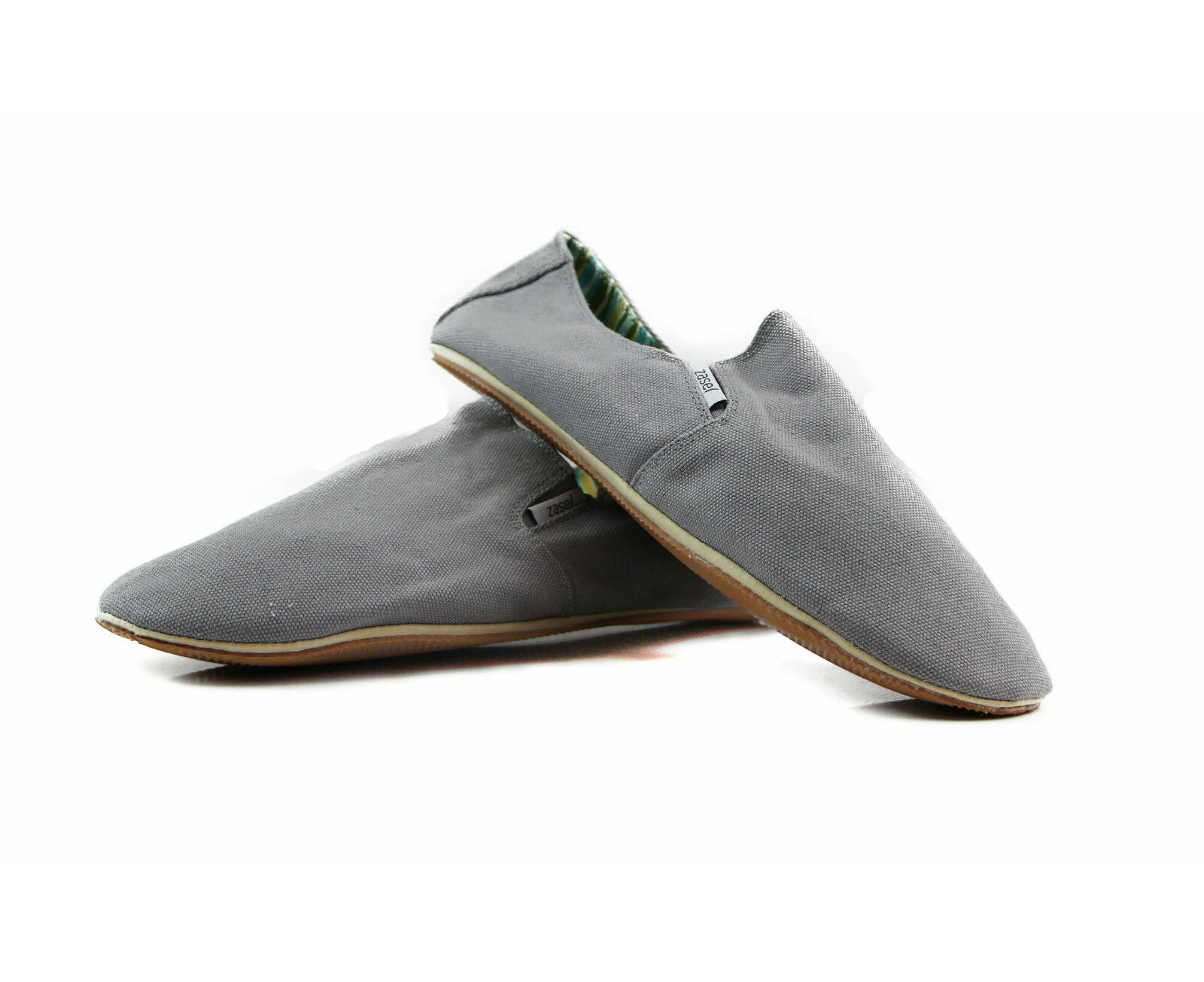 Zasel Mens Cotton Canvas Shoes - Grey Cotton