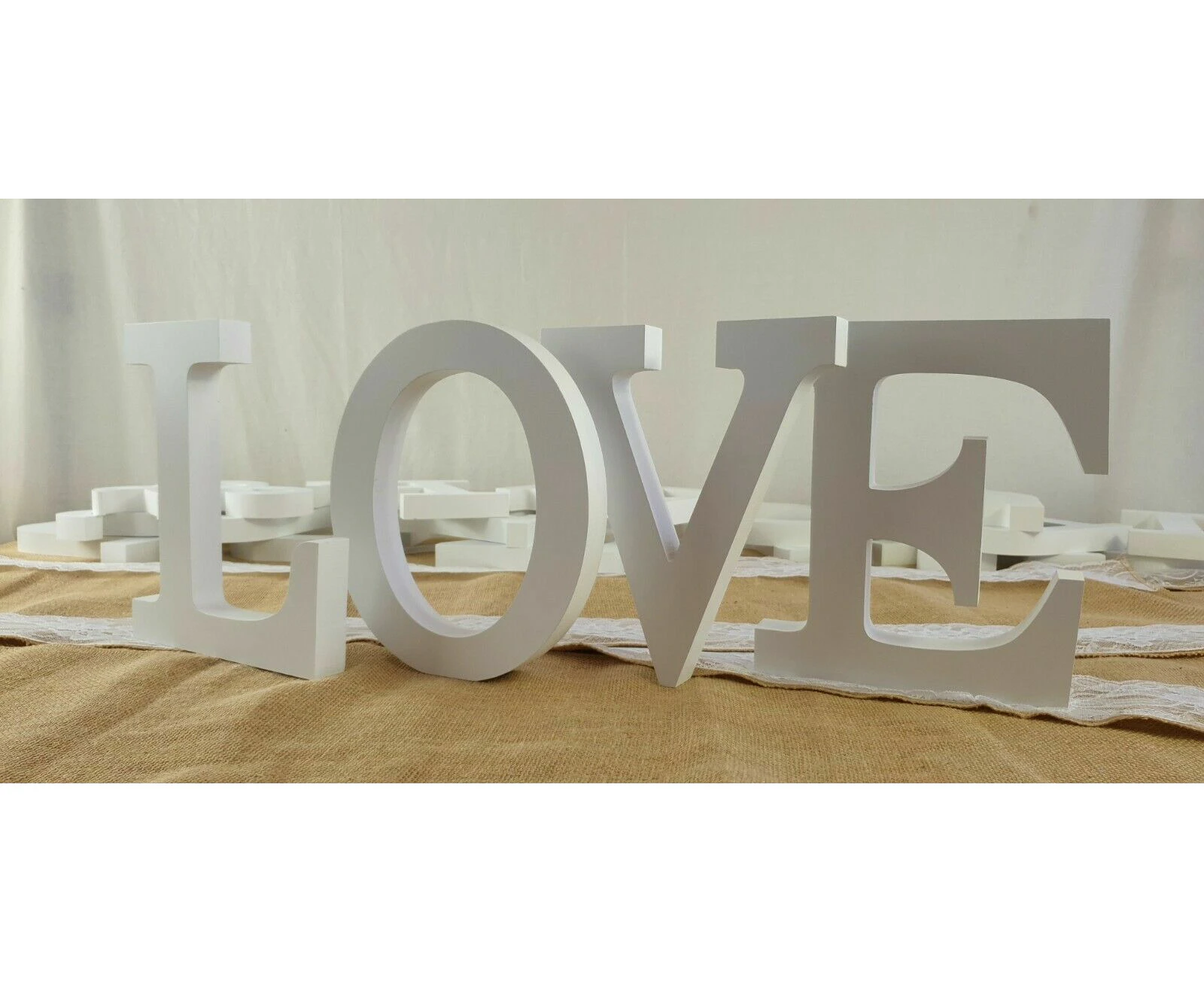 Large Wooden Letters White 23cm Alphabet Letter Wedding Home Birthday Party Wood