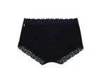 5 x Womens Jockey Parisienne Bamboo Full Brief Underwear Black