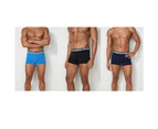 5 x Bonds Mens Everyday Trunks Underwear Black / Navy / Blue Cotton/Elastane