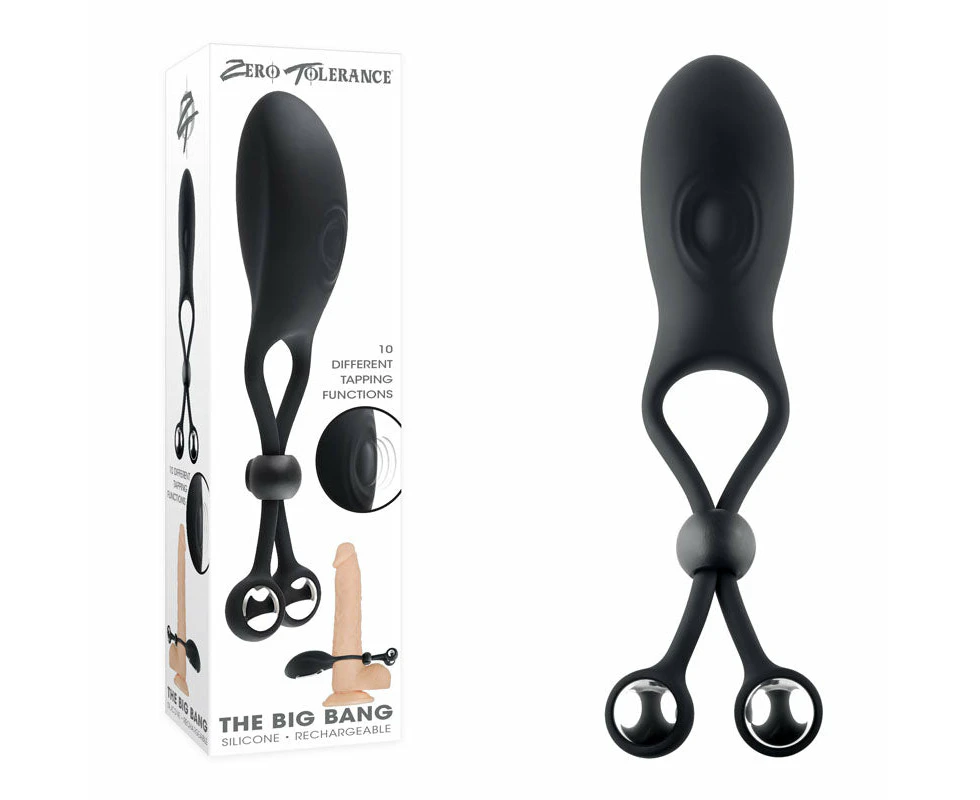 Zero Tolerance THE BIG BANG - Black USB Rechargeable Vibrating Lasso Cock Ring