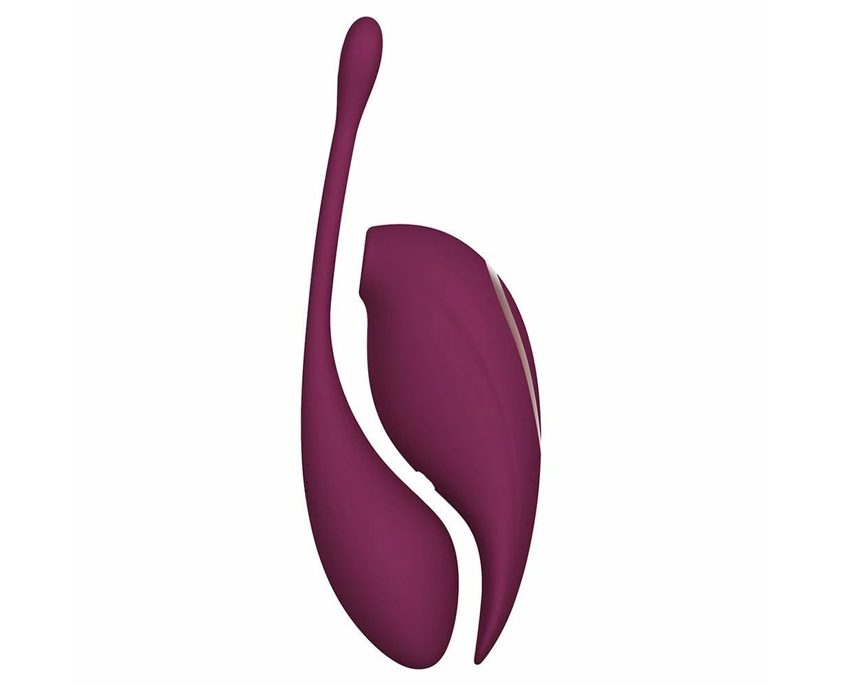 Shots Twitch 2 Innovation Remote Egg & Vibration Toy - Burgundy