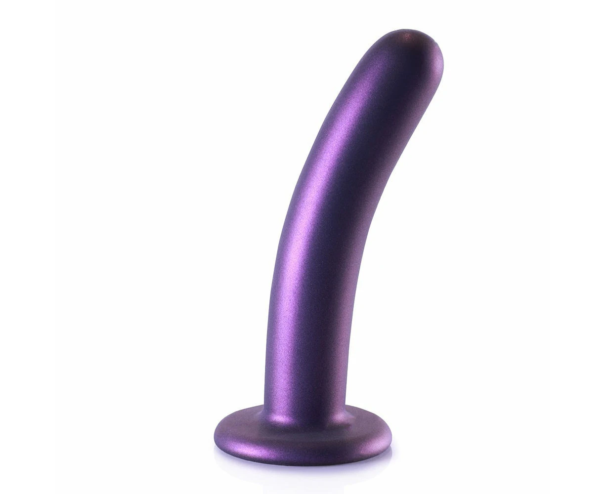 Ouch! Smooth Silicone 6 Inch G-Spot Dildo - Purple