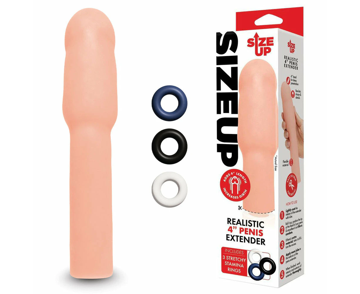 Size Up Realistic 4 Inch Penis Extender-(su407)