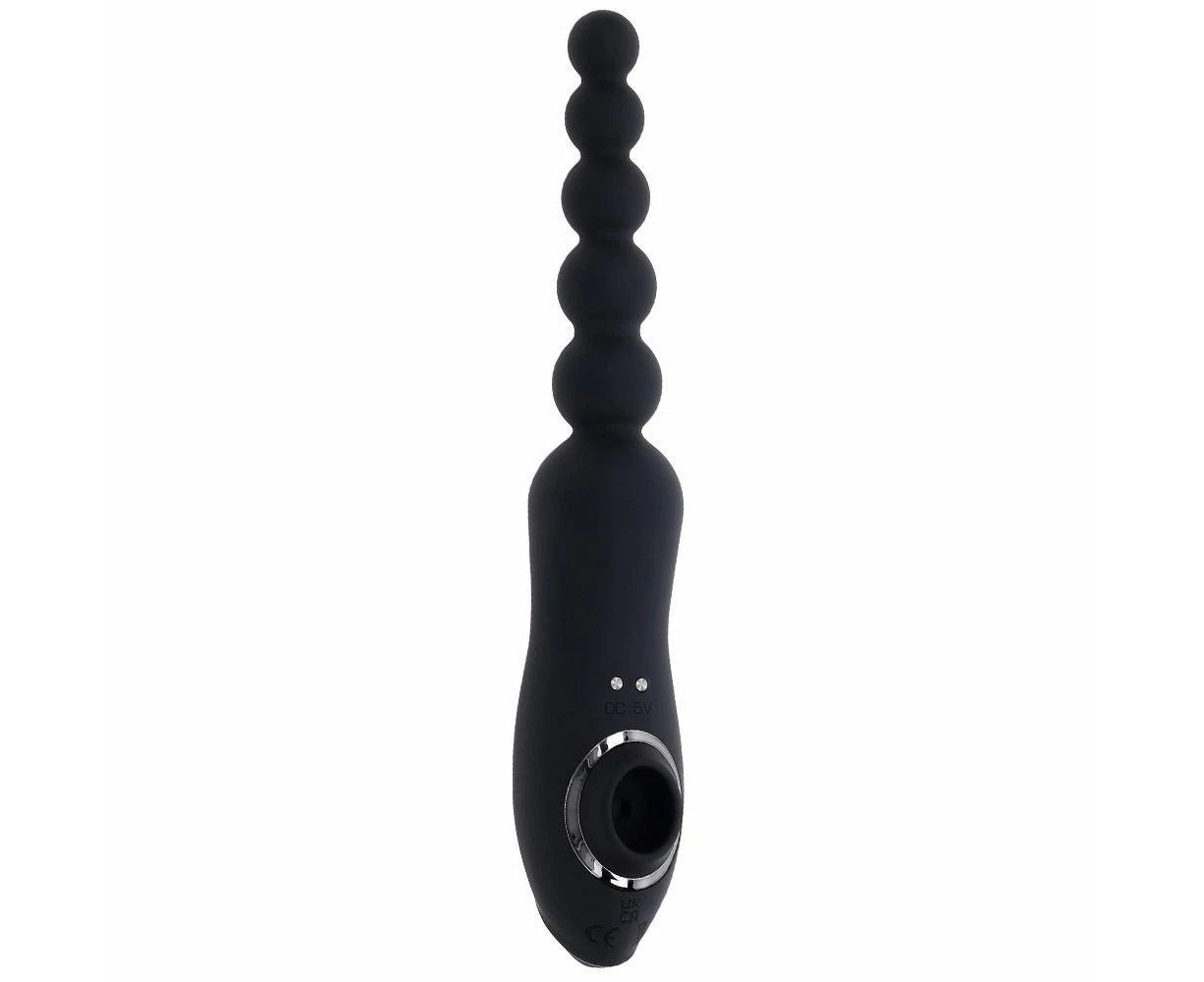 Playboy Pleasure Let It Bead Rechargeable Vibrating Anal Beads & Clit Sucker