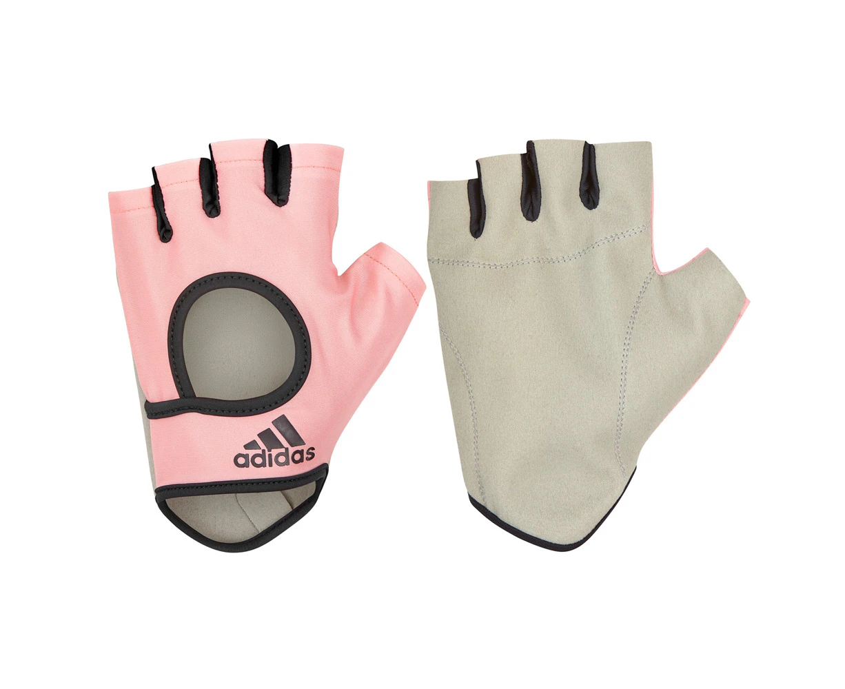 Adidas Women's Essential Fitness/Weights/Sports X-Large Half Finger Gloves Pink