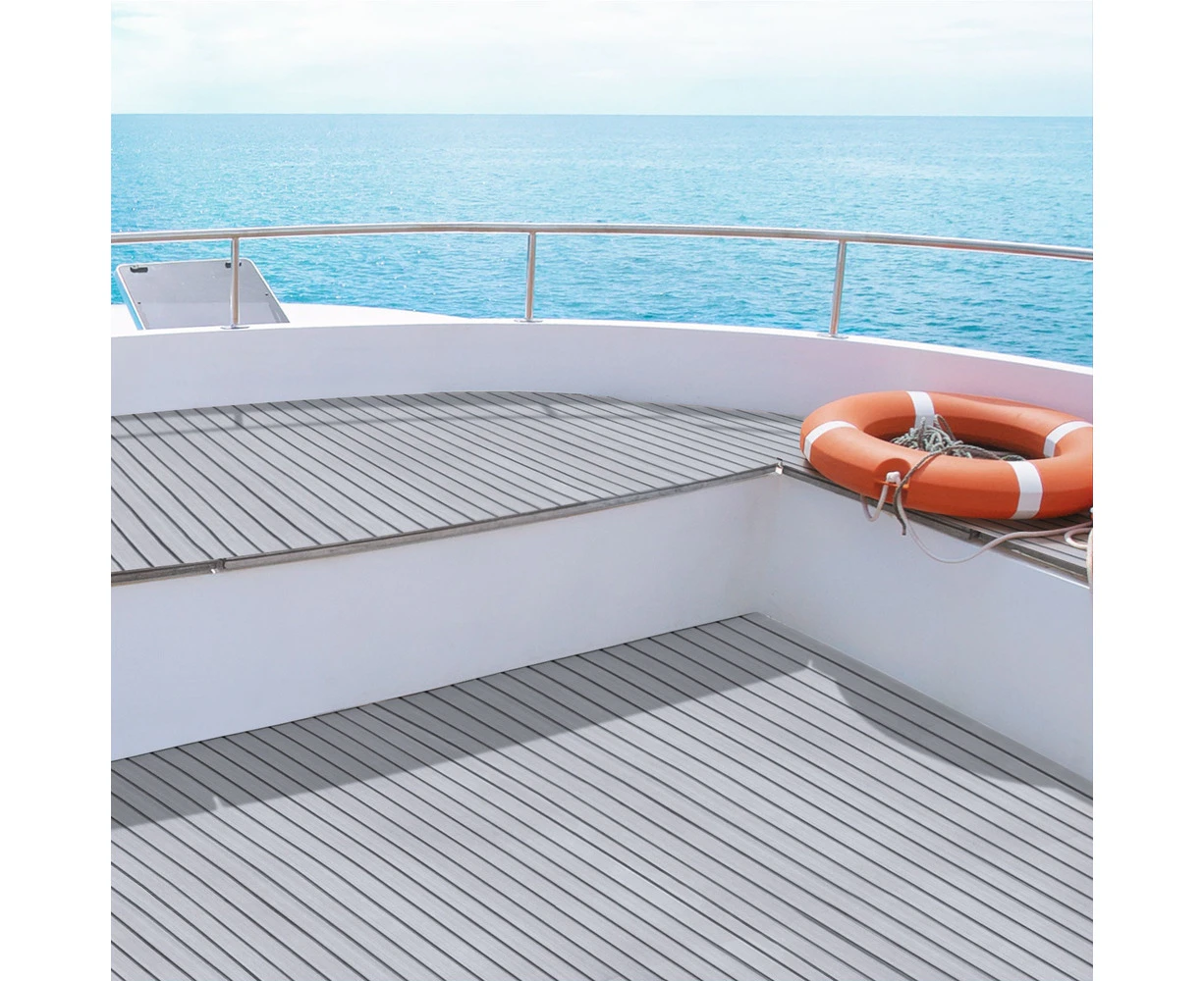 Seamanship EVA Foam Boat Flooring Mat Decking Sheet 240x90x0.6cm Light Grey