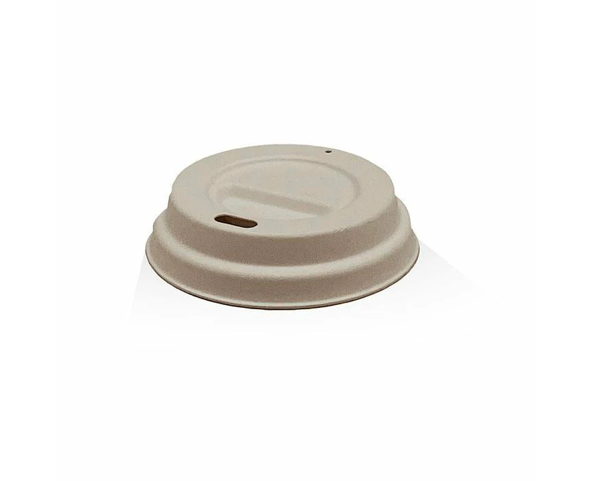 Bagasse Lid- 6/8/10oz 80mm Natural 1000pc