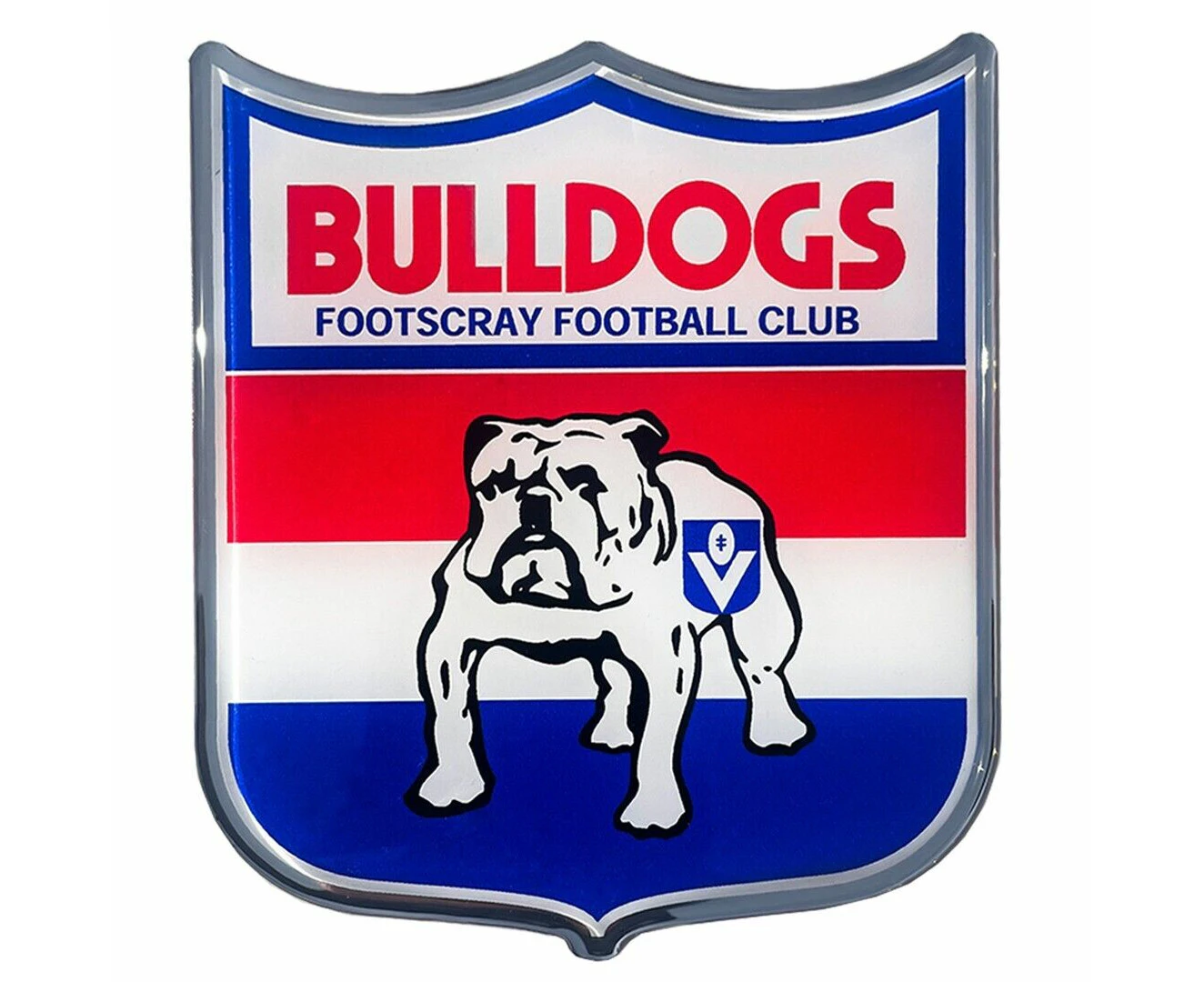 AFL Retro Logo Emblem - Western Bulldogs - Supporter Car Badge