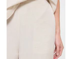 Linen Blend Flat Front Wide Leg Pants - Preview