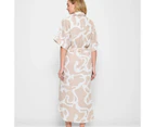 Target European Linen Button Through Midi Dress