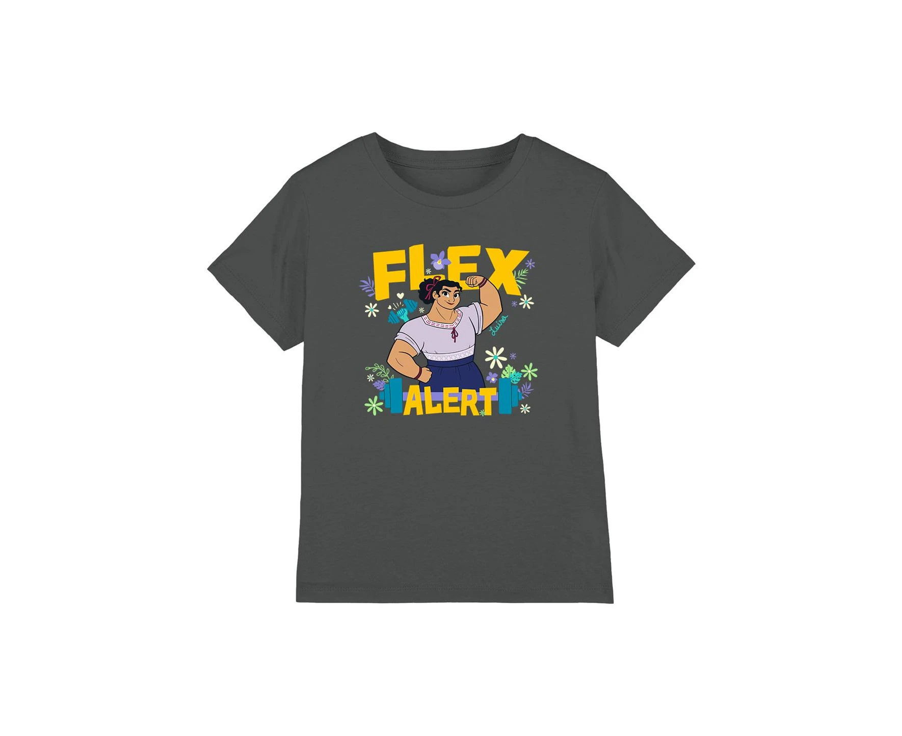 Encanto Childrens/Kids Flex Alert Luisa T-Shirt (Charcoal) - TV4653