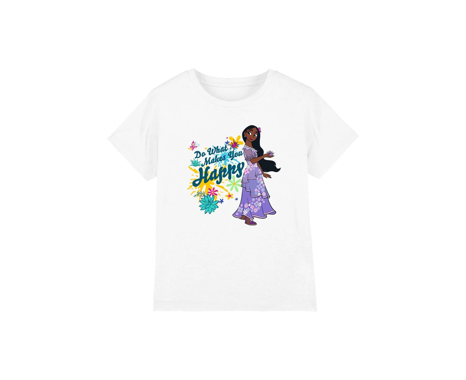 Encanto Childrens/Kids Do What Makes You Happy Isabela T-Shirt (White) - TV4479