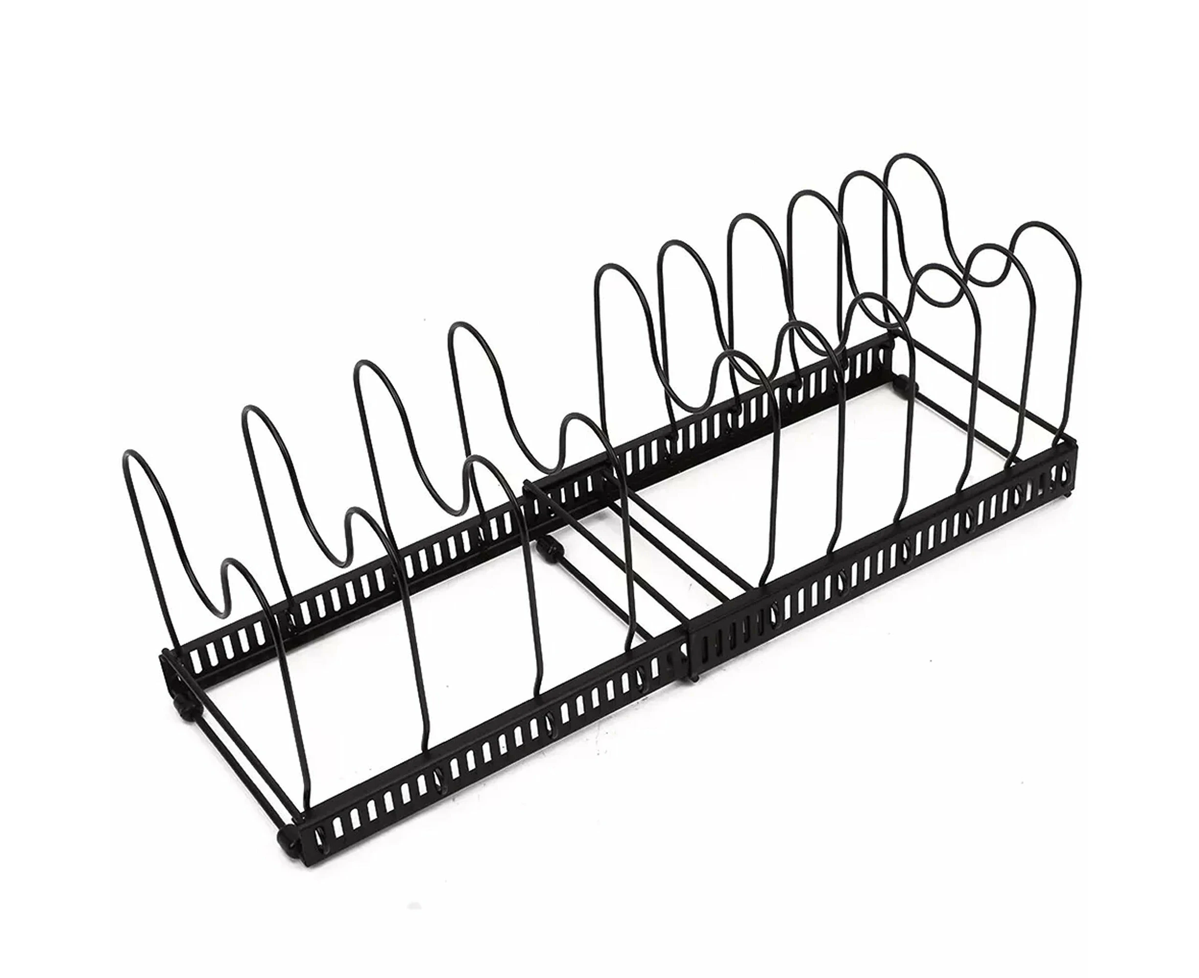 Kitchen Pot Frying Pan Storage Rack Organizer Cookware Shelves Holder Stand