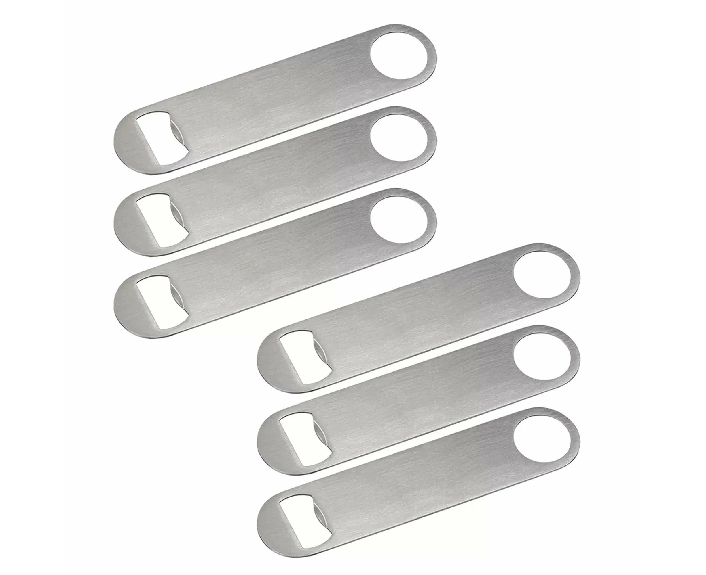 Speed Bottle Opener Stainless Steel Flat Bar Cap Remover Hang - 6x