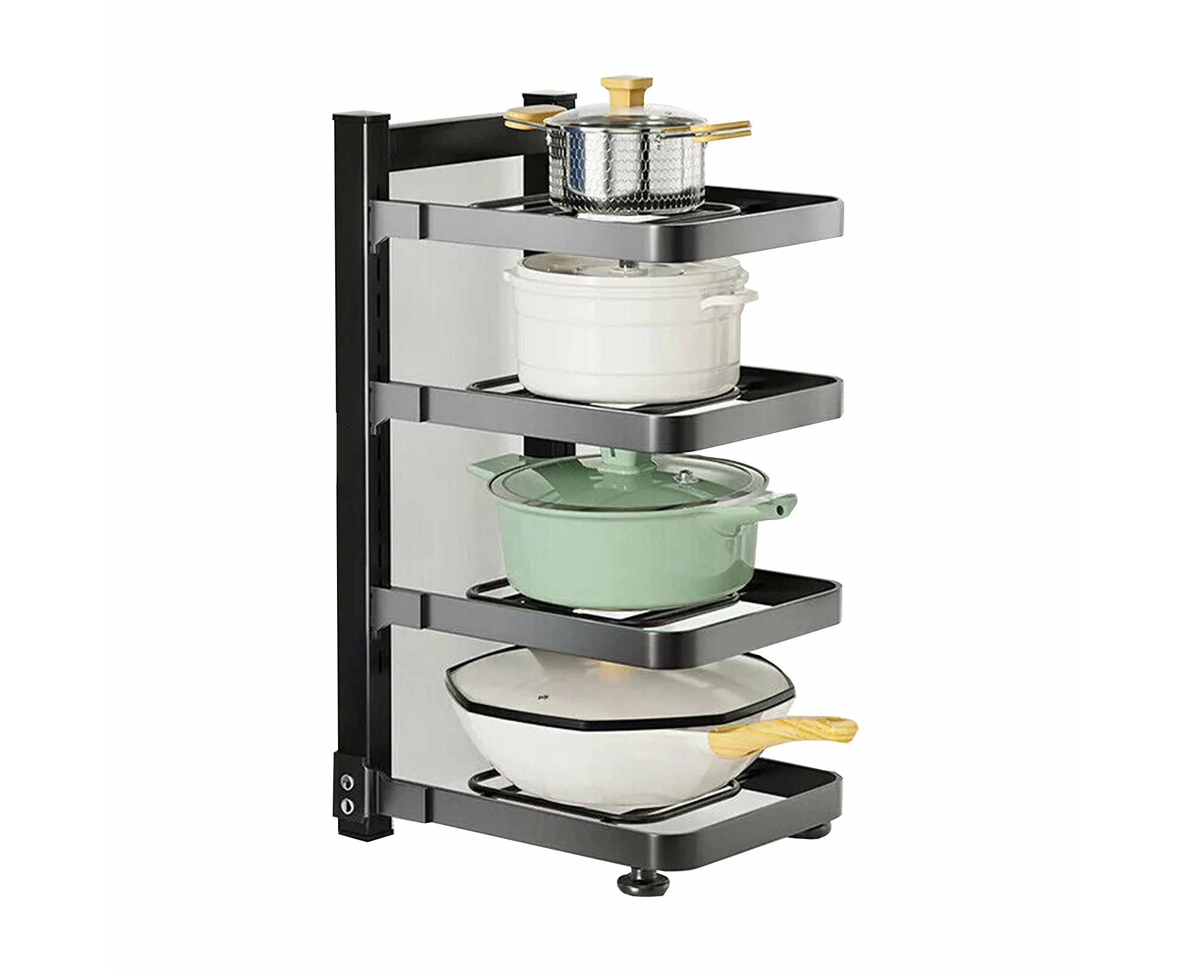 Kitchen Pot Frying Pan Storage Rack Organizer Cookware 2/3/4/5 Tier