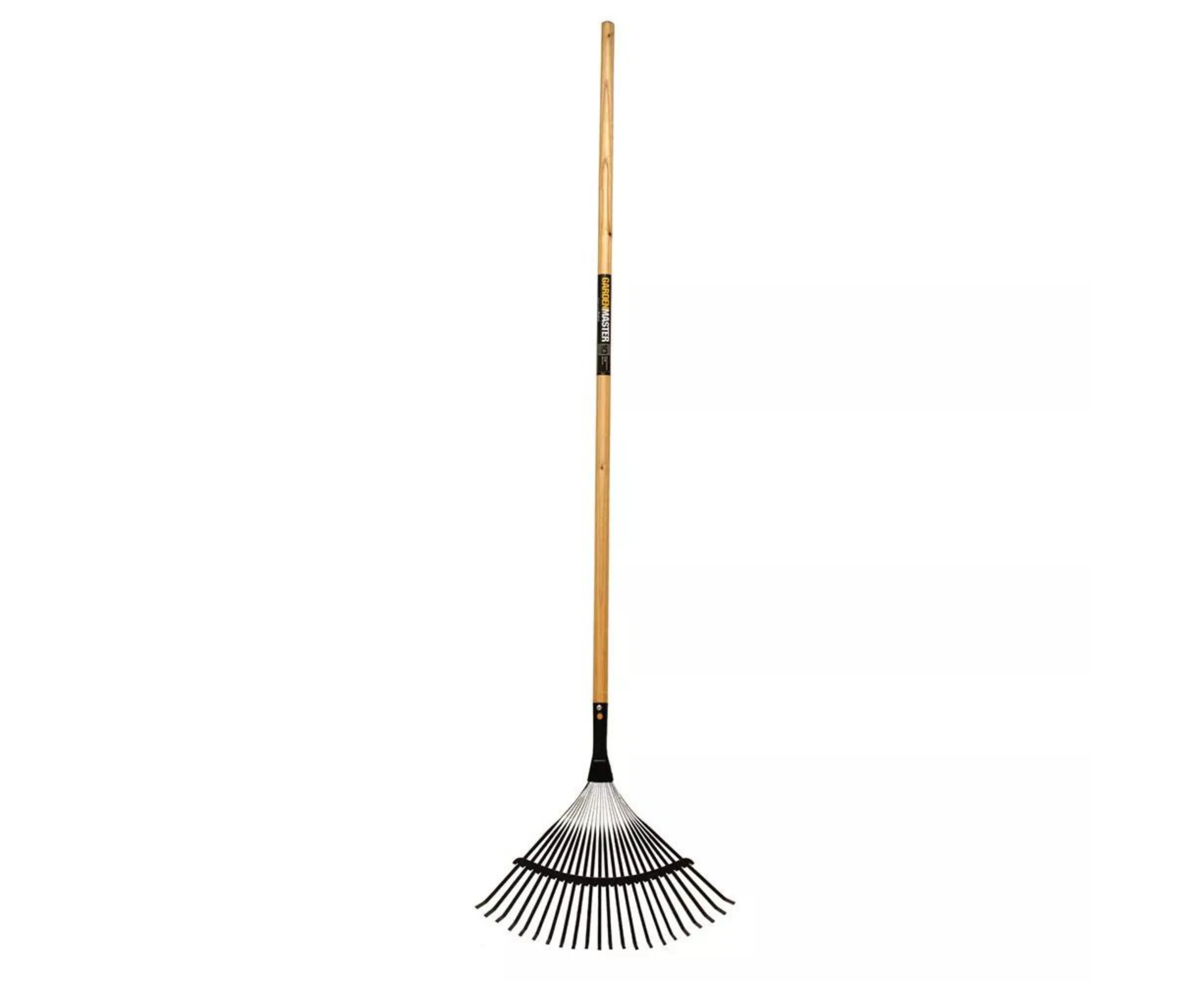 Hardwood Handle Metal Garden Rake Leaves Weeds Grass