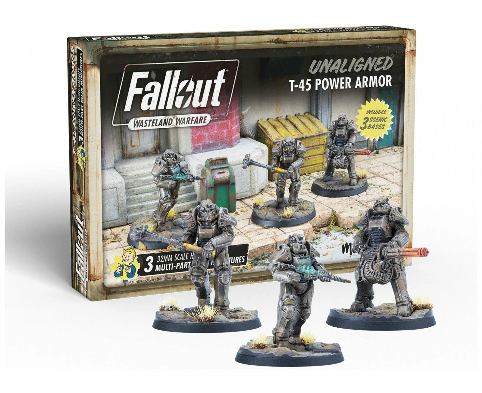 Fallout Wasteland Warfare Miniatures Unaligned T 45 Power Armour