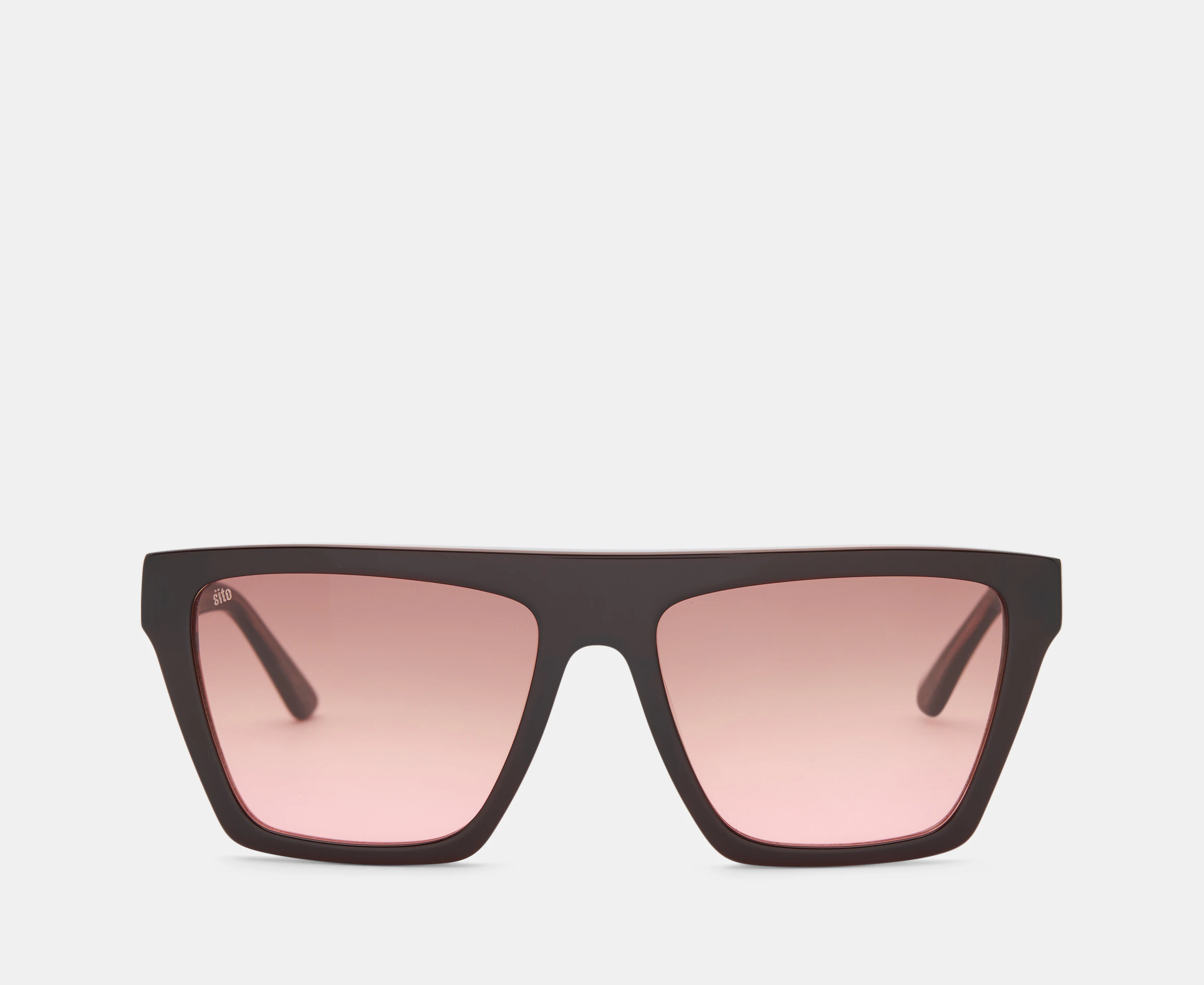 Sito Unisex Bender Oversized Sunglasses - Black Crystal Rose/Red