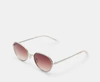 Sito Unisex Orbital Sunglasses - Silver/Dew/Rosewood