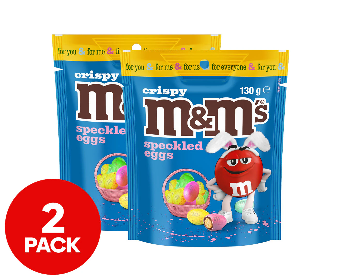 2 x M&M's Crispy Speckled Easter Eggs 150g