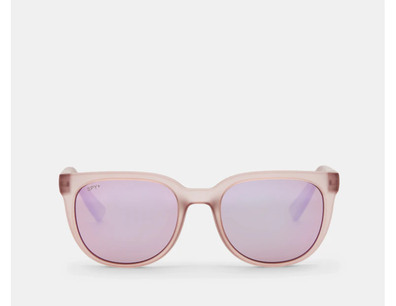 SPY+ Unisex Bewilder Sunglasses - Matte Translucent Rose/Bronze Rose Quartz Spectra