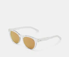 SPY+ Unisex Cedros Sunglasses - Crystal/Happy Bronze Gold Mirror