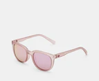 SPY+ Unisex Bewilder Sunglasses - Matte Translucent Rose/Bronze Rose Quartz Spectra