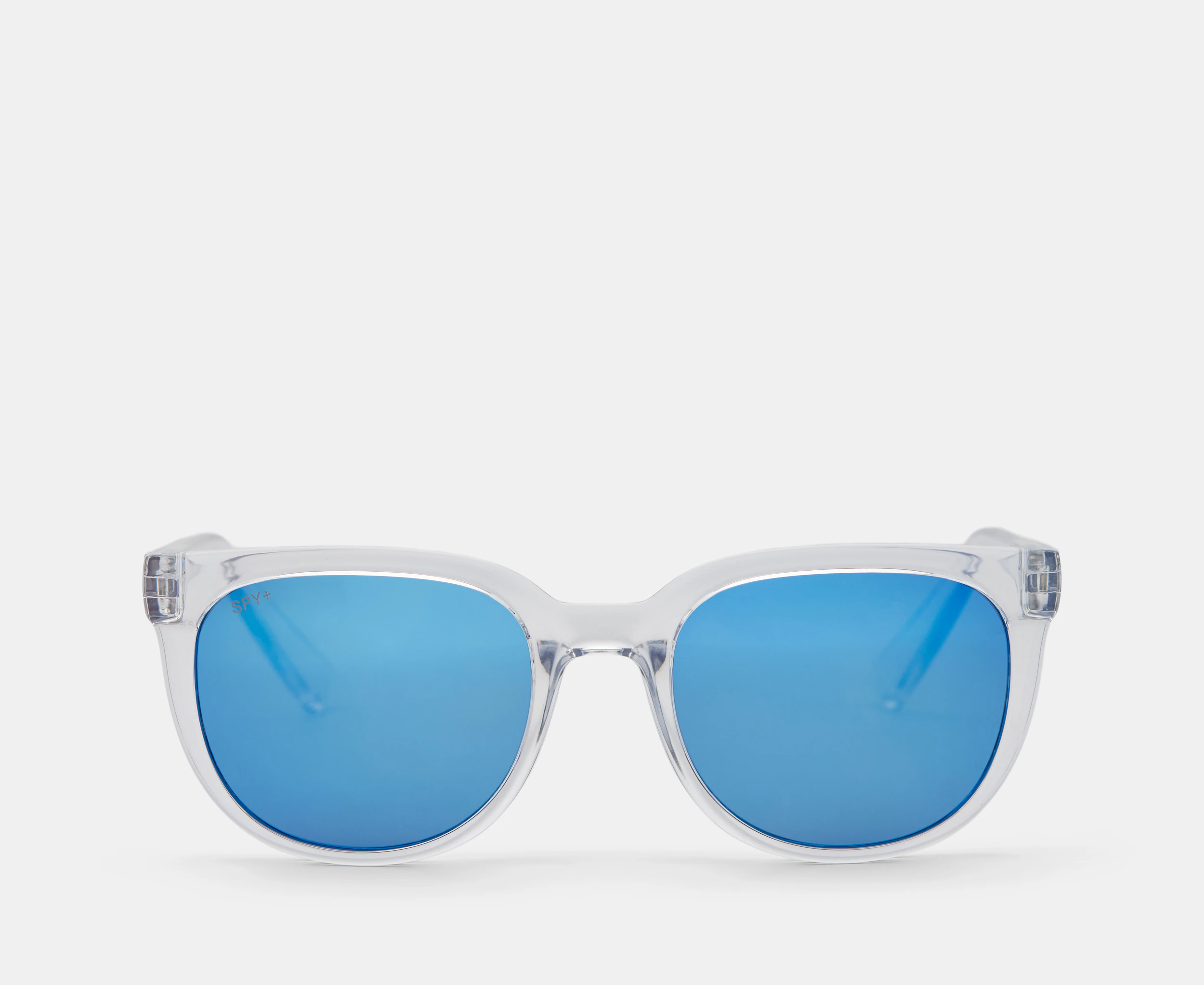 SPY+ Unisex Bewilder Sunglasses - Translucent Light Blue/Gray Navy Spectra