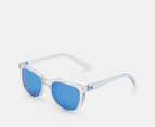 SPY+ Unisex Bewilder Sunglasses - Translucent Light Blue/Gray Navy Spectra