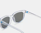 SPY+ Unisex Bewilder Sunglasses - Translucent Light Blue/Gray Navy Spectra