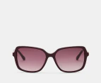 Draper James Women's DJ7009 Oversized Oval Sunglasses - Burgundy