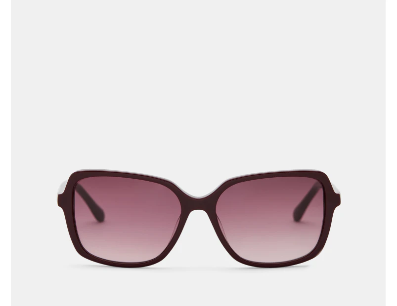 Draper James Women's DJ7009 Oversized Oval Sunglasses - Burgundy