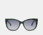 Draper James Women's DJ7036 Cat Eye Sunglasses - Moss/Grey