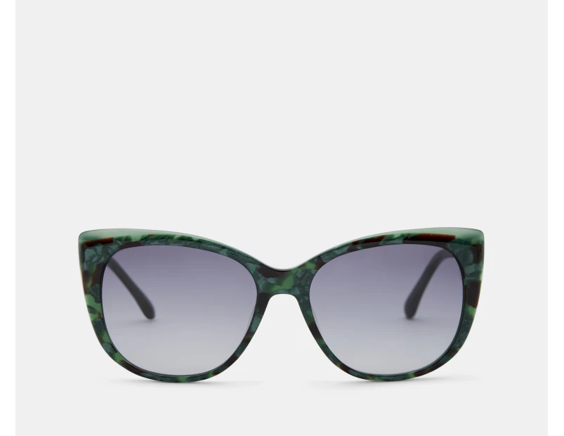 Draper James Women's DJ7036 Cat Eye Sunglasses - Moss/Grey