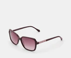 Draper James Women's DJ7009 Oversized Oval Sunglasses - Burgundy