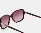 Draper James Women's DJ7009 Oversized Oval Sunglasses - Burgundy