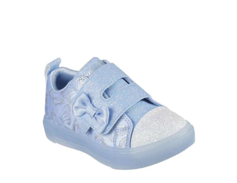 Skechers Toddler Girls' Twinkle Toes: Twinkle Sparks Ice Heather So Fly Light-Up Sneakers - Light Blue