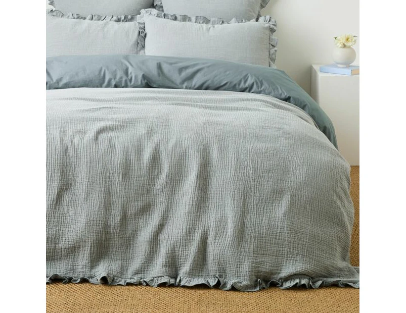 Target Tyler Muslin Ruffle Australian Cotton Quilt Cover Set