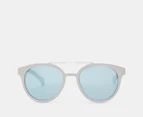 Calvin Klein Jeans Unisex CKJ806SAF Sunglasses - Calcified White/Blue