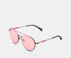 Calvin Klein Jeans Unisex CKJ18106SA Aviator Sunglasses - Black/Pink/Pink