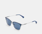 Calvin Klein Jeans Men's CKJ171SAF Sunglasses - Nickle Laser/Blue