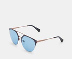 Calvin Klein Jeans Unisex CKJ172SAF Half Frame Sunglasses - Bronze/Indigo