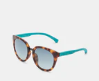 Calvin Klein Jeans Unisex CKJ807SAF Sunglasses - Shiny Warm Tortoise/Teal