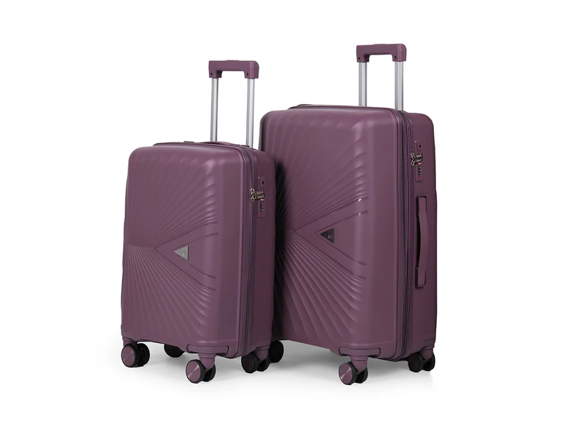 Kate Hill Paige 2-Piece Hardcase Luggage Set - Purple